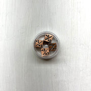 Dice Set 4d6 Counters Positive Metal (16mm) Copper / Black