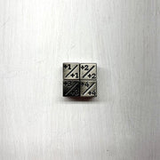 Dice Set 4d6 Counters Positive Metal (16mm) Silver / Black