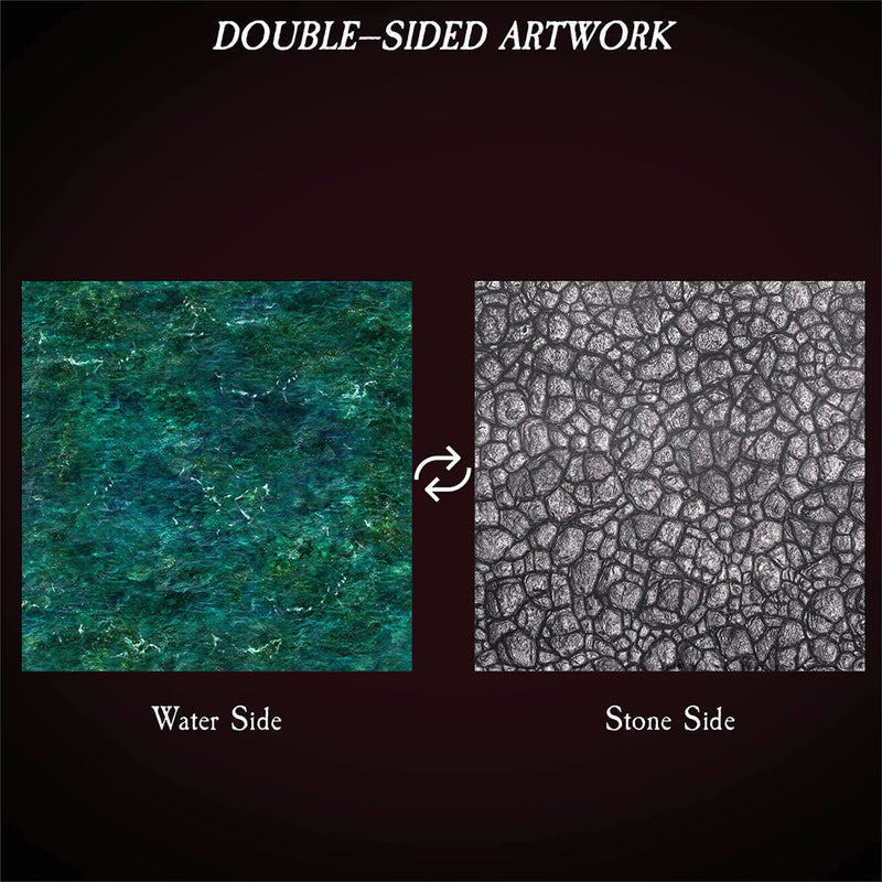 Terrain Tray Dwarven Forge (12x12in) Rough Stone / Water