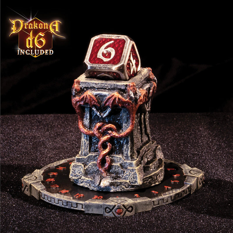 Dice Reliquary : Ability Tracker & d6 Metal Drakona