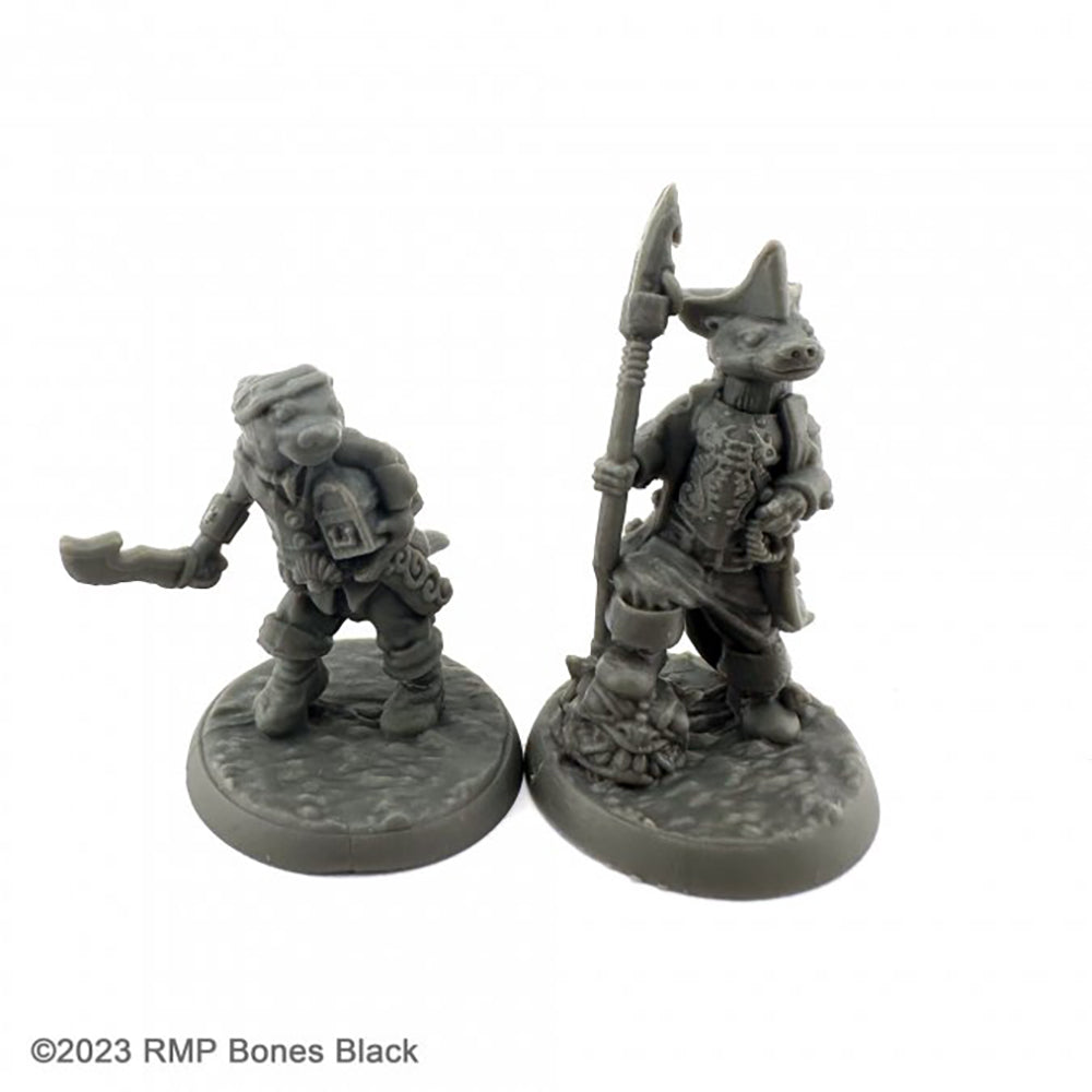 Mini - Reaper Bones Black 20743 Otterfolk Goblin Hunter & Pirate (2ct ...