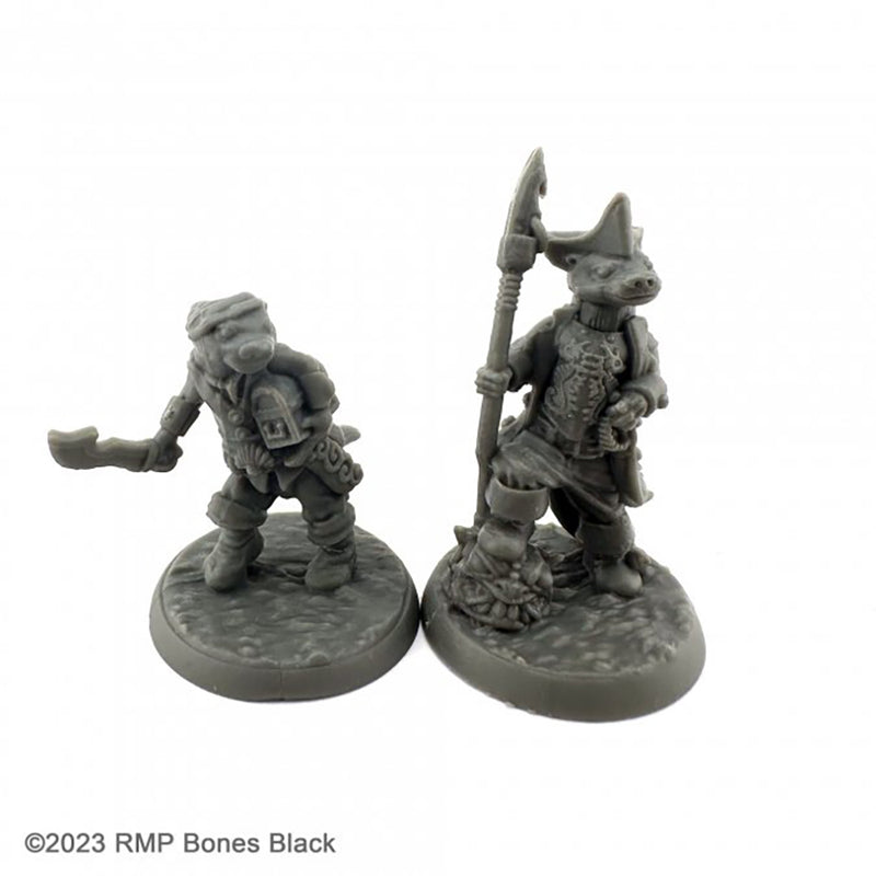 Mini - Reaper Bones Black 20743 Otterfolk Goblin Hunter & Pirate (2ct)