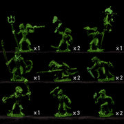 Mini - Dwarven Forge Unpainted : Lizardfolk Clan (15ct)