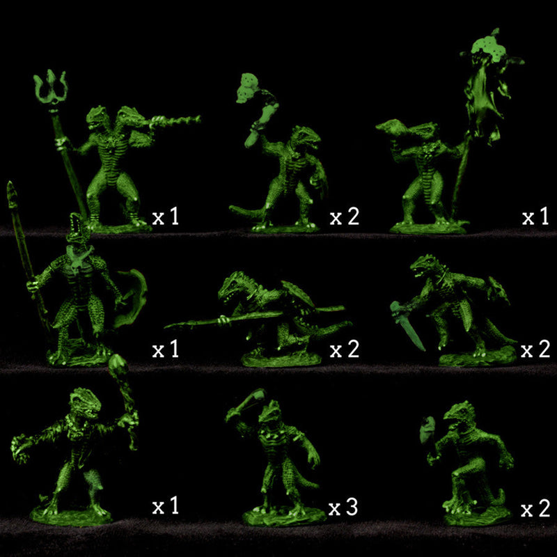 Mini - Dwarven Forge Unpainted : Lizardfolk Clan (15ct)