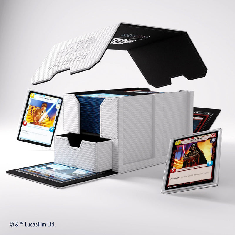 Deck Box Star Wars Unlimited (120ct) Double Deck Pod White