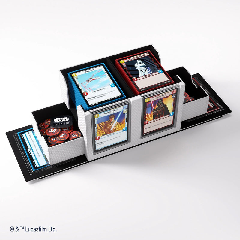 Deck Box Star Wars Unlimited (120ct) Double Deck Pod White