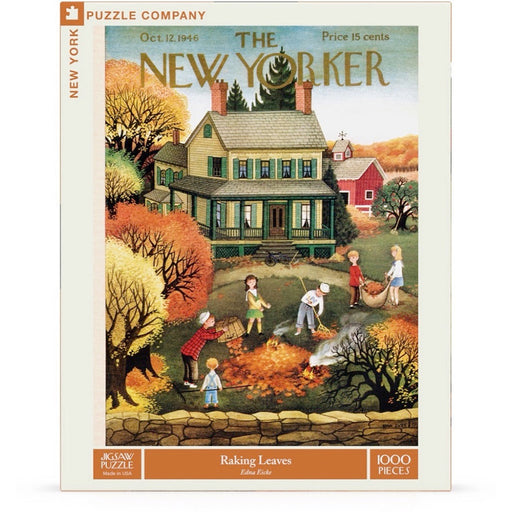 Puzzle (1000pc) New Yorker : Raking Leaves
