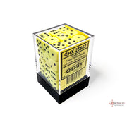 Dice Set 36d6 Opaque (12mm) 25862 Pastel Yellow / Black