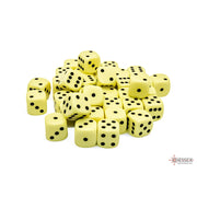 Dice Set 36d6 Opaque (12mm) 25862 Pastel Yellow / Black