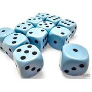 Dice Set 12d6 Opaque (16mm) 25666 Pastel Blue / Black