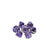 Dice 7-set Mini Metal (10mm) Platinum Amethyst