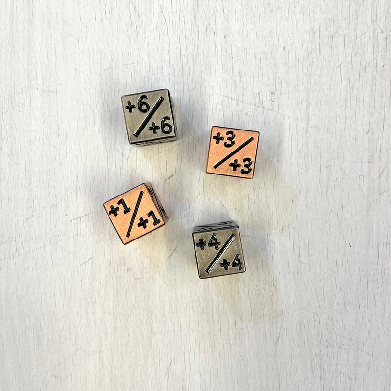 Mystic Aether Dice Set Metal (4ct, 16mm) Mix & Match