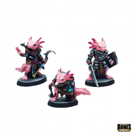 Mini - Reaper Bones Black 44188 Axolotii Adventurers (3ct)