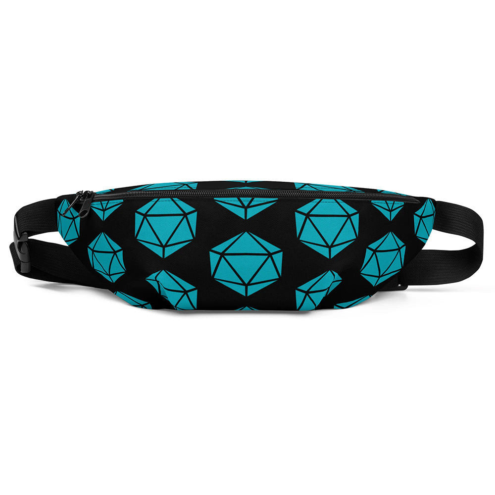 Twenty Sided Fanny Pack Black Teal