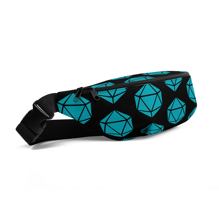 Twenty Sided Fanny Pack Black Teal