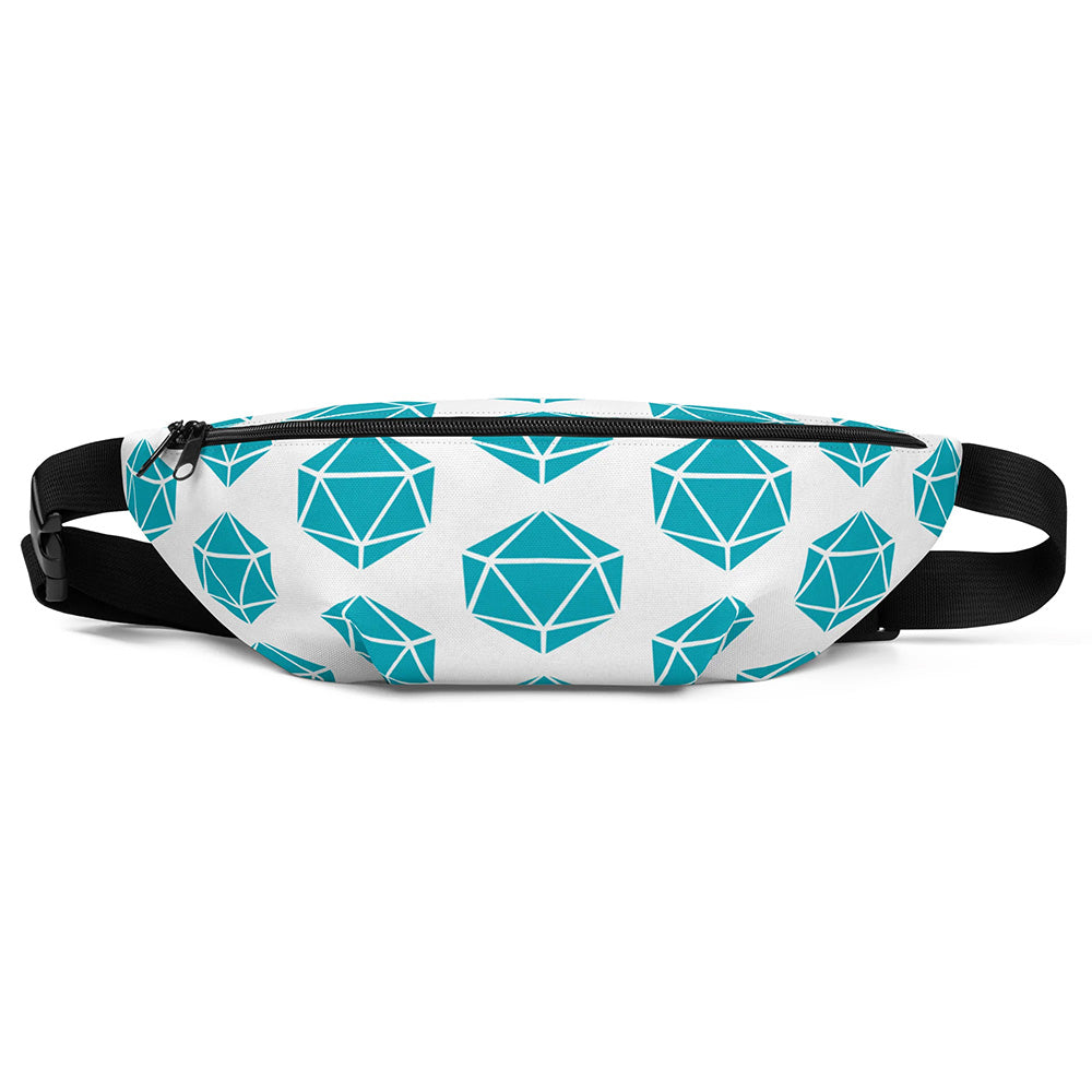 Twenty Sided Fanny pack White Teal