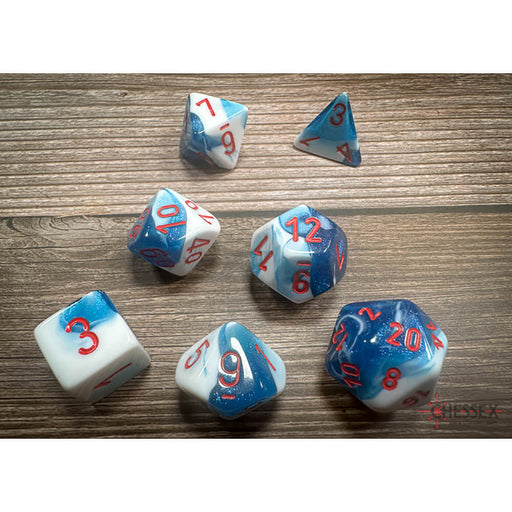 Dice 7-set Gemini (16mm) 26457 Astral Blue White / Red