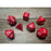 Dice 7-set Opaque (16mm) 25404 Red / White