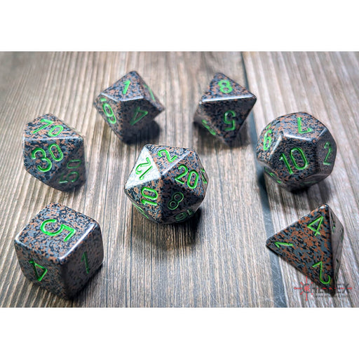Dice 7-set Speckled (16mm) 25310 Earth