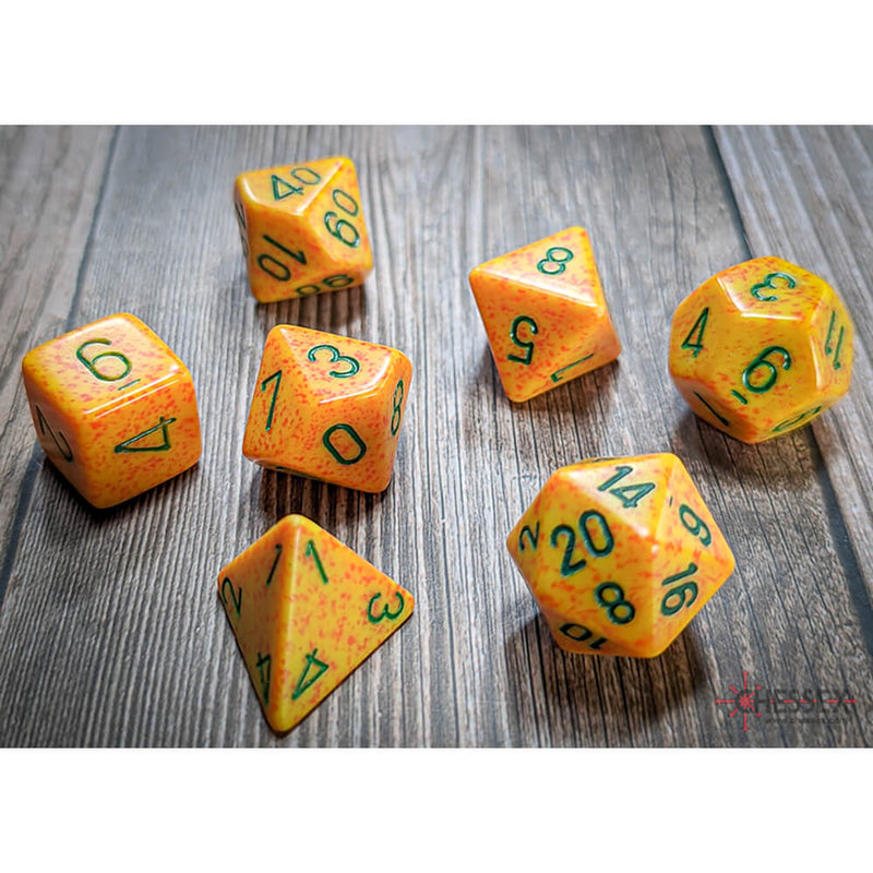 Dice 7-set Speckled (16mm) 25312 Lotus