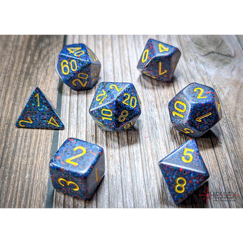 Dice 7-set Speckled (16mm) 25366 Twilight
