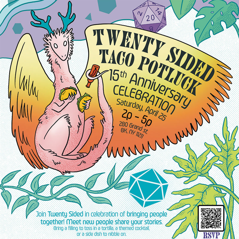 Spotlight | Twenty Sided Taco Potluck Anniversary Party - SAT 4/25 @ 2p