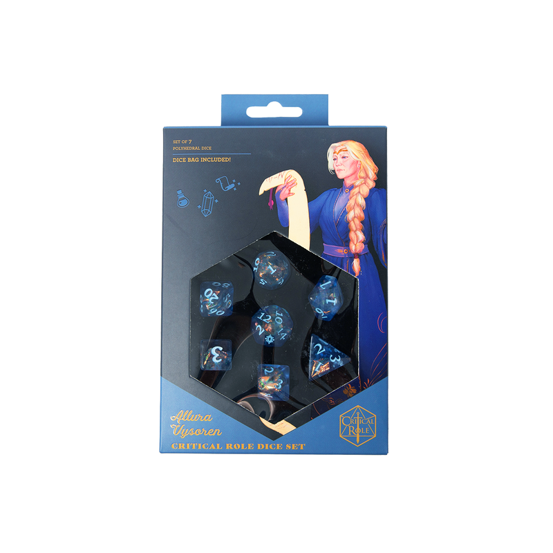 Dice Set + Bag (7ct) Tal'Dorei Allura Vysoren