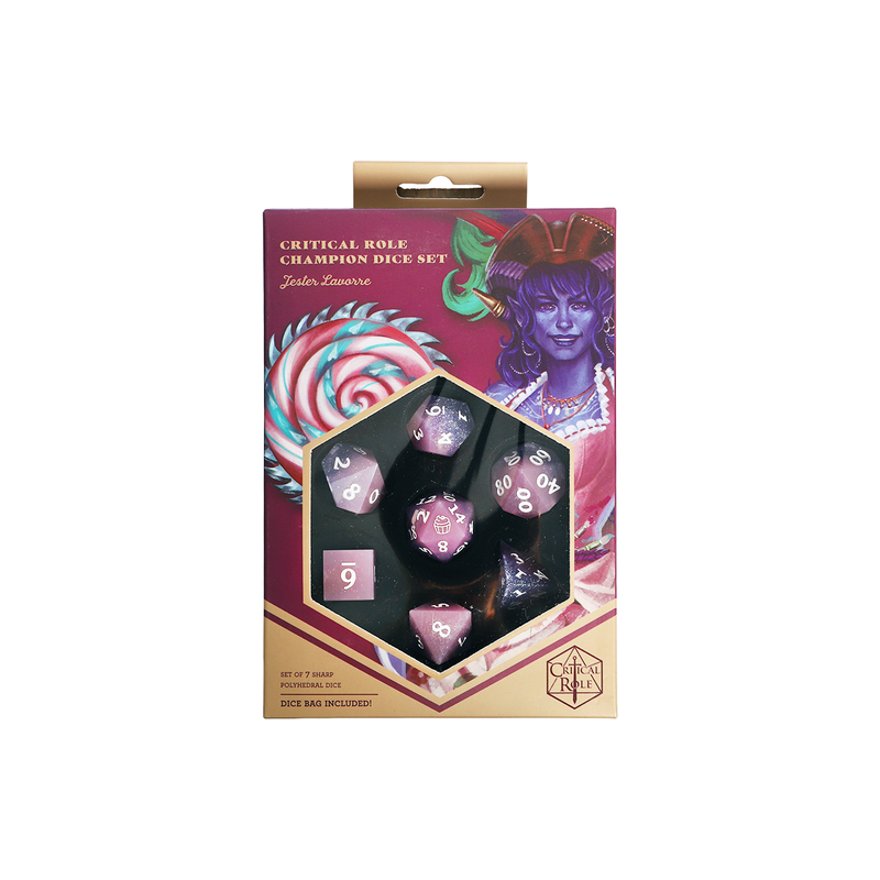 Dice Set + Bag Mighty Nein : Jester Lavore