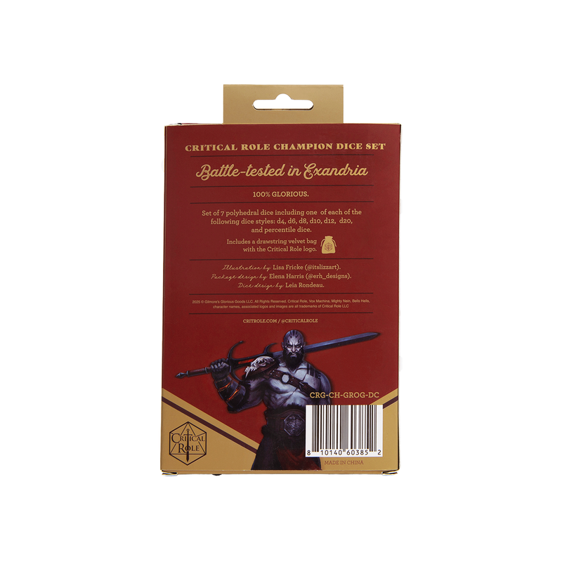 Dice Set + Bag Vox Machina : Grog