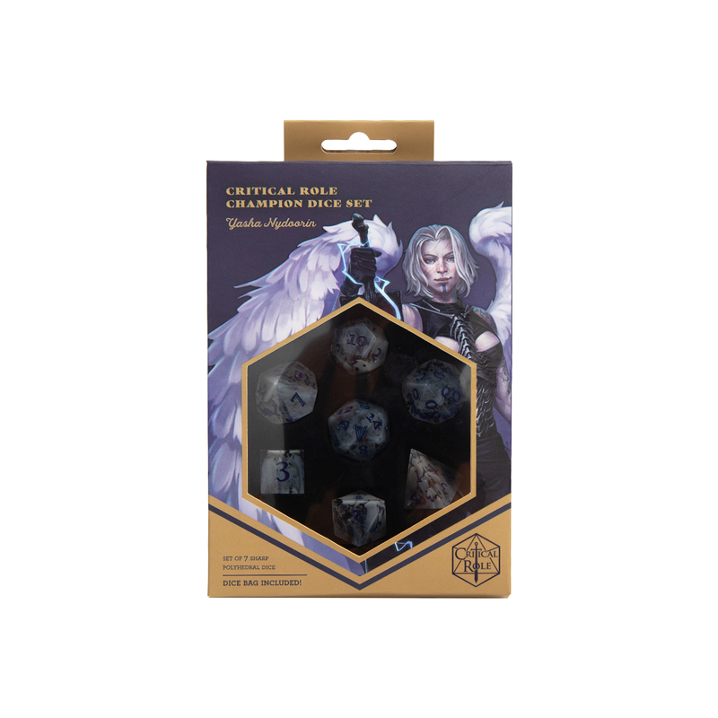 Dice Set + Bag (7ct) Mighty Nein Yasha Nydoorin