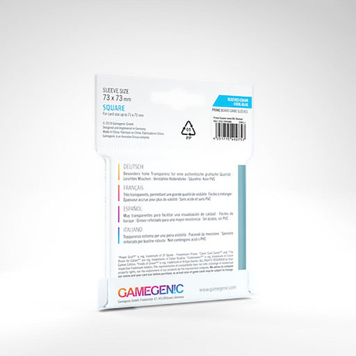 Sleeves Gamegenic Square (Blue 73x73mm 50ct) Clear