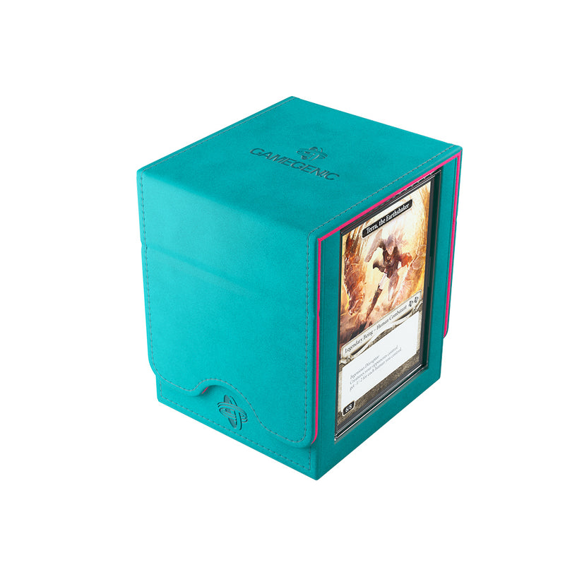 Deck Box - Squire Plus XL Convertible (100ct) Teal / Pink