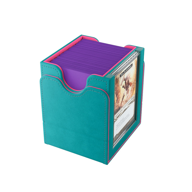 Deck Box - Squire Plus XL Convertible (100ct) Teal / Pink