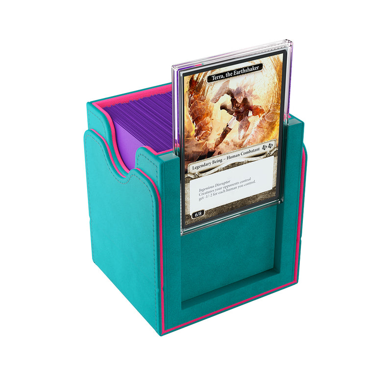 Deck Box - Squire Plus XL Convertible (100ct) Teal / Pink