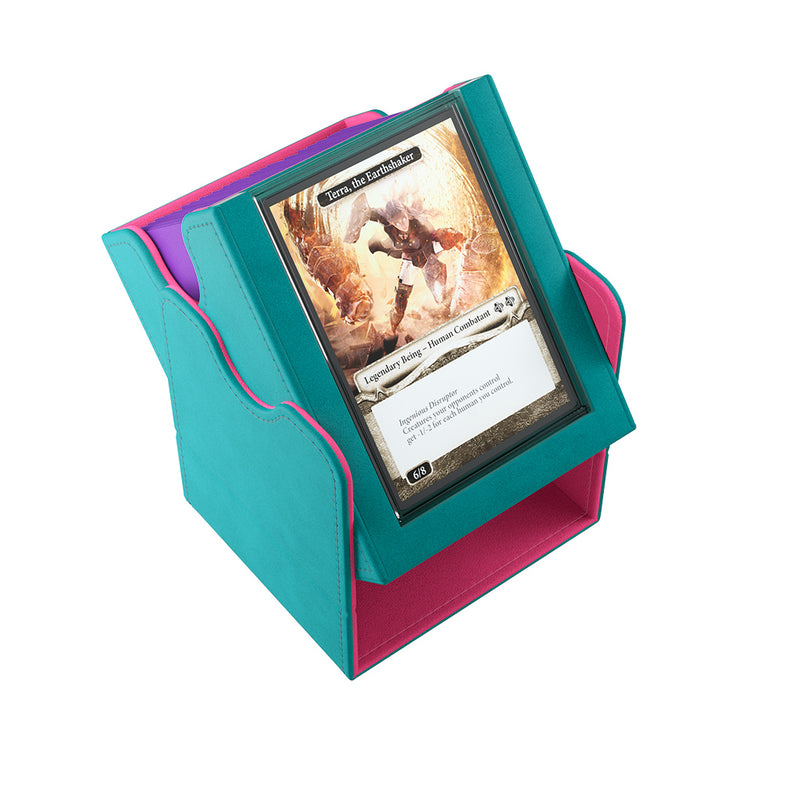Deck Box - Squire Plus XL Convertible (100ct) Teal / Pink