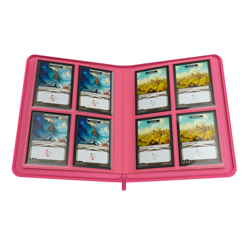 Binder - Zip-Up Album (8 Pocket) Pink