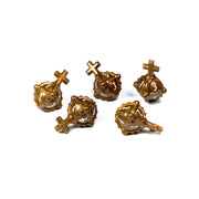 Polyhero Dice Set Cleric 5d4 Hallowed Hand Grenades : Merciful Gold
