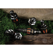 Polyhero Dice Set Warrior 6d6 Swords : Steel Grey