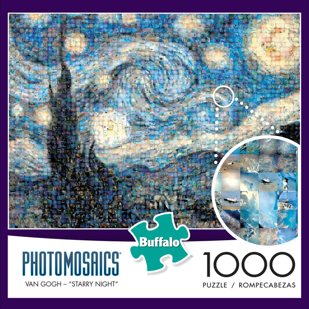 Puzzle (1000pc) Photomosaics : Starry Night — Twenty Sided