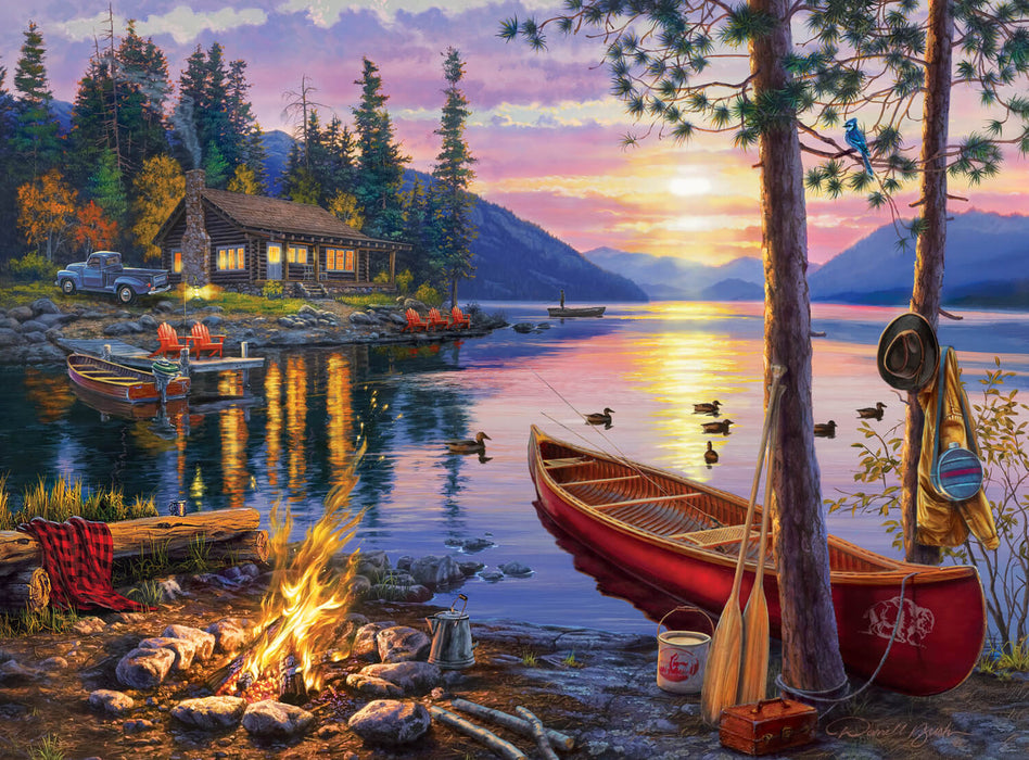Puzzle (1000pc) Darrell Bush : Canoe Lake