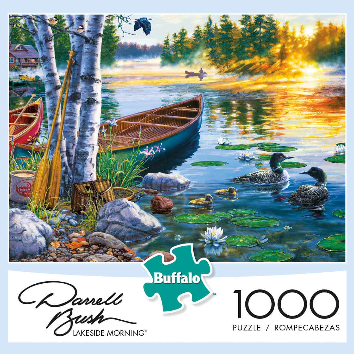 Puzzle (1000pc) Darrell Bush : Lakeside Morning — Twenty Sided