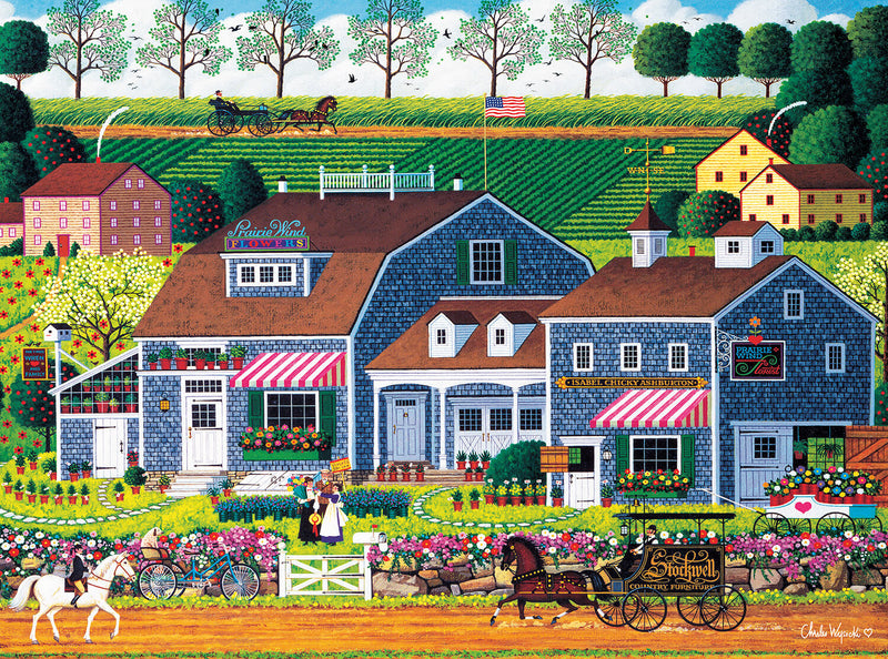 Puzzle (1000pc) Charles Wysocki : Prairie Wind Flowers