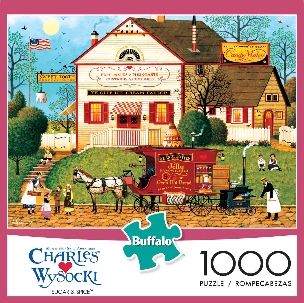 Puzzle (1000pc) Charles Wysocki : Sugar & Spice — Twenty Sided