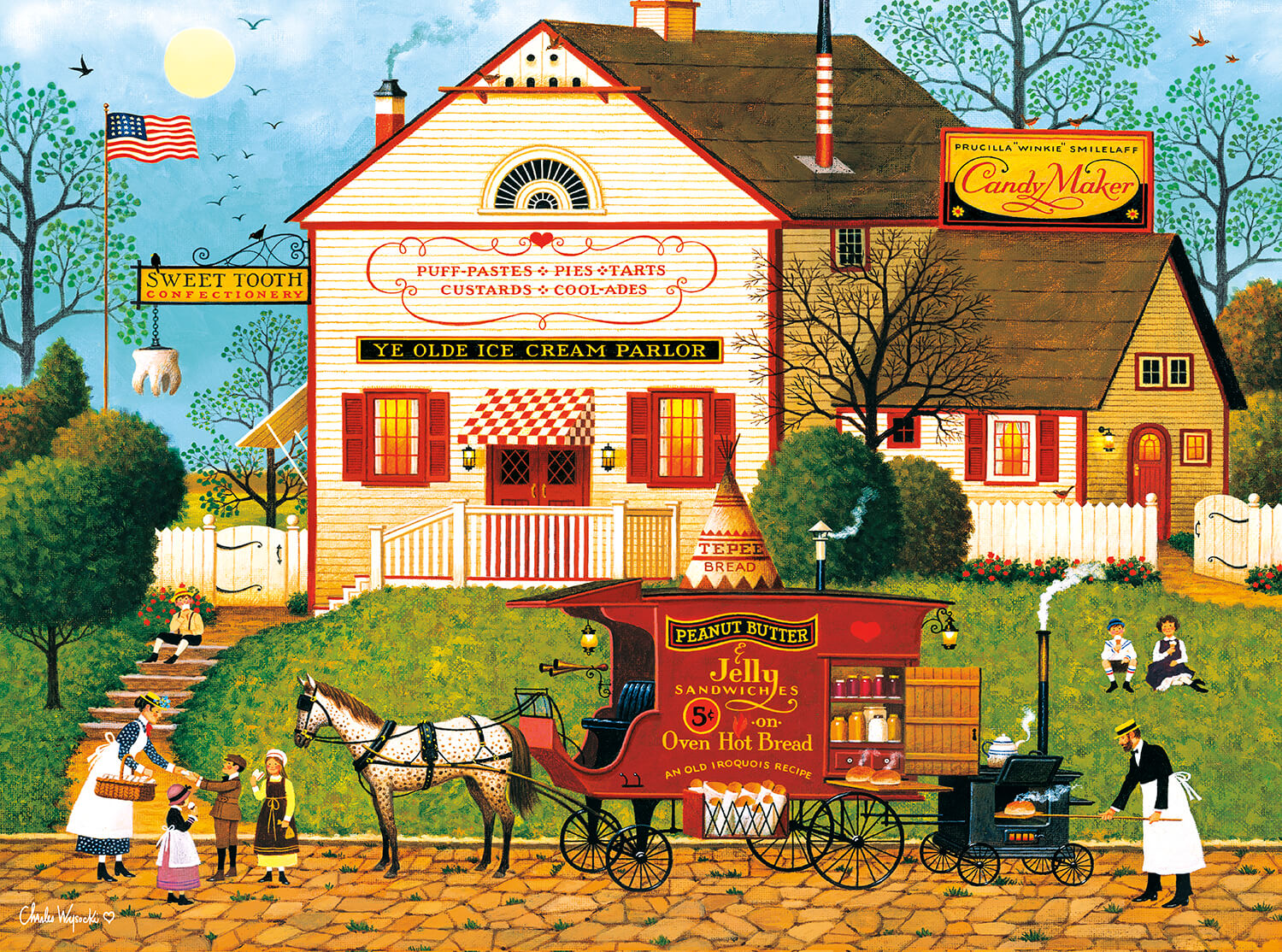 Puzzle (1000pc) Charles Wysocki : Sugar & Spice — Twenty Sided