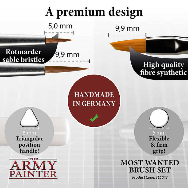 Brush Set (3ct) Army Painter Most Wanted
