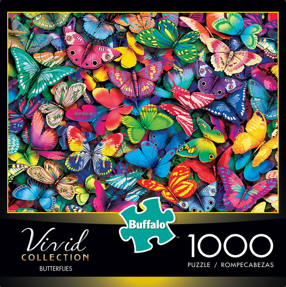 Puzzle (1000pc) Vivid : Butterflies