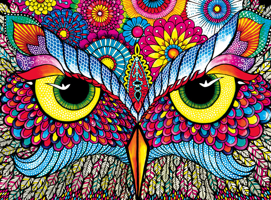 Puzzle (1000pc) Vivid : Owl Eyes
