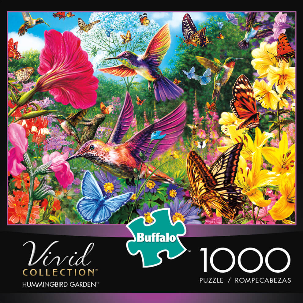 Puzzle (1000pc) Vivid : Hummingbird Garden