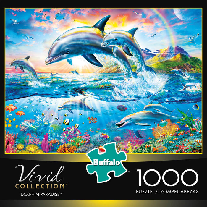 Puzzle (1000pc) Vivid : Dolphin Paradise
