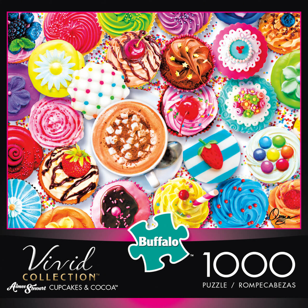 Puzzle (1000pc) Vivid : Cupcakes & Cocoa
